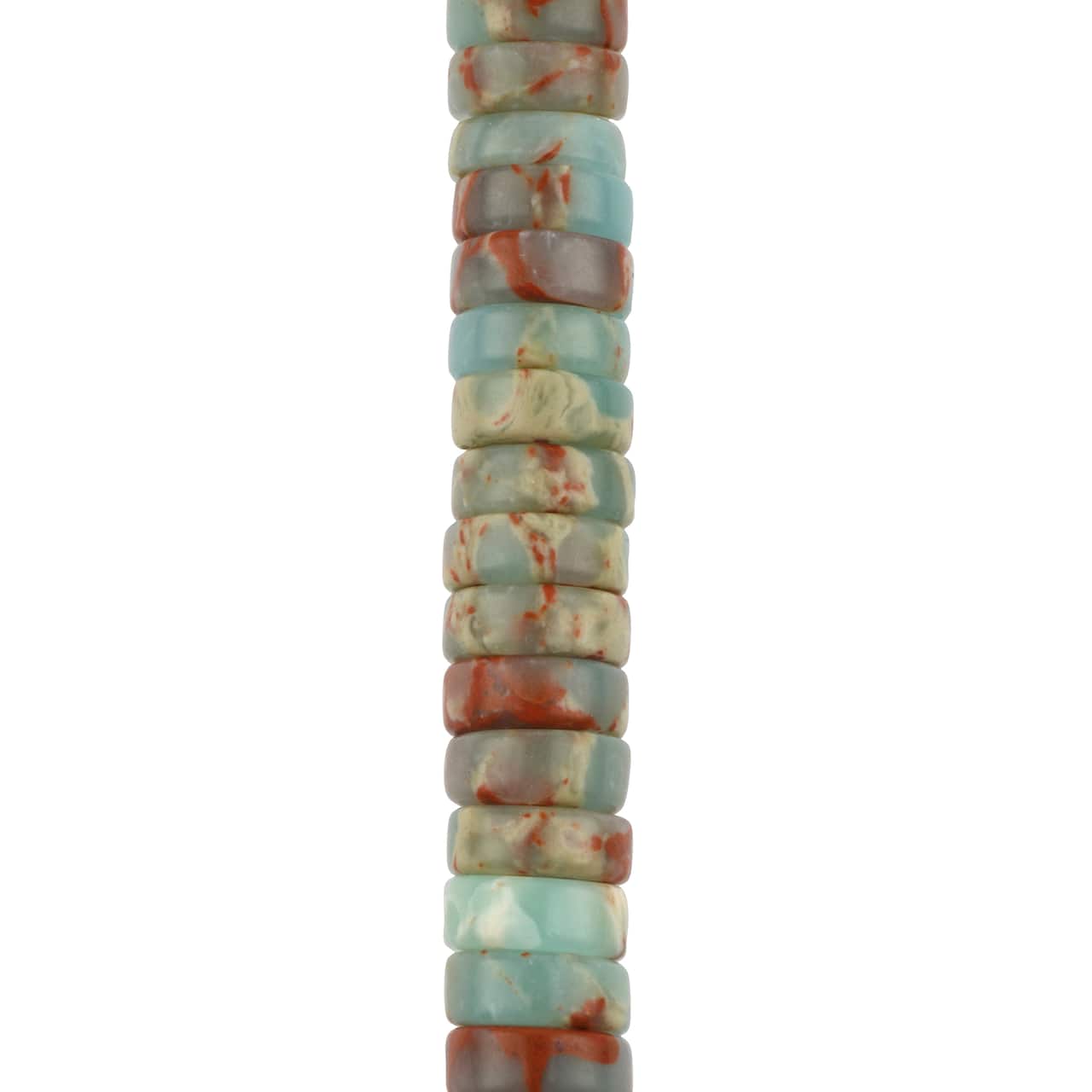 12 Pack: Blue & Brown Serpentinite Jasper Heishi Beads by Bead Landing™